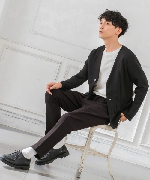 improves(インプローブス)の「T/C ポンチ 3B ノーカラージャケット セットアップ対応(テーラードジャケット・メンズ・ネイビー/チャコール/ブラック・MEDIUM/X-LARGE/LARGE)」の4枚目の写真