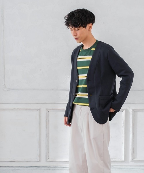 improves(インプローブス)の「T/C ポンチ 3B ノーカラージャケット セットアップ対応(テーラードジャケット・メンズ・ネイビー/チャコール/ブラック・MEDIUM/X-LARGE/LARGE)」の5枚目の写真