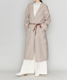 ASTRAET | ＜ASTRAET（アストラット）＞W/N/PE ガウン リバーコート†(ノーカラーコート)