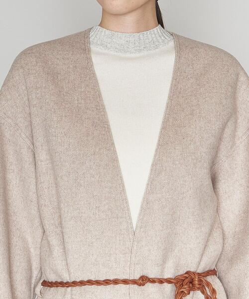 ASTRAET（アストラット）の「＜ASTRAET（アストラット）＞W/N/PE ガウン リバーコート†（ノーカラーコート・レディース・ベージュ・1/0）」の5枚目の写真