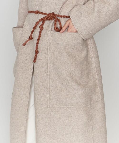 ASTRAET（アストラット）の「＜ASTRAET（アストラット）＞W/N/PE ガウン リバーコート†（ノーカラーコート・レディース・ベージュ・1/0）」の6枚目の写真