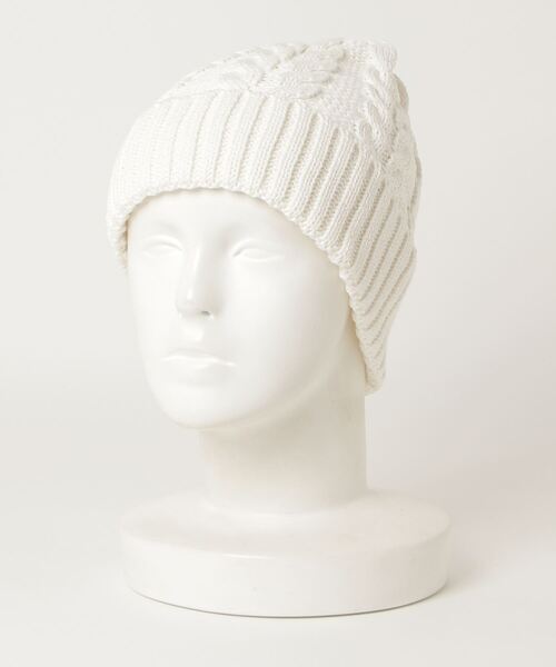 jiggys shop（ジギーズショップ）の「コットンニット ケーブル柄ニットワッチキャップ（ニットキャップ/ビーニー・メンズ・マスタード/レッド/ピンク/ホワイト/ブラック/ベージュ/ブルー/ネイビー・FREE）」の9枚目の写真