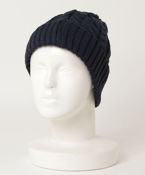 jiggys shop（ジギーズショップ）の「コットンニット ケーブル柄ニットワッチキャップ（ニットキャップ/ビーニー・メンズ・マスタード/レッド/ピンク/ホワイト/ブラック/ベージュ/ブルー/ネイビー・FREE）」の18枚目の写真