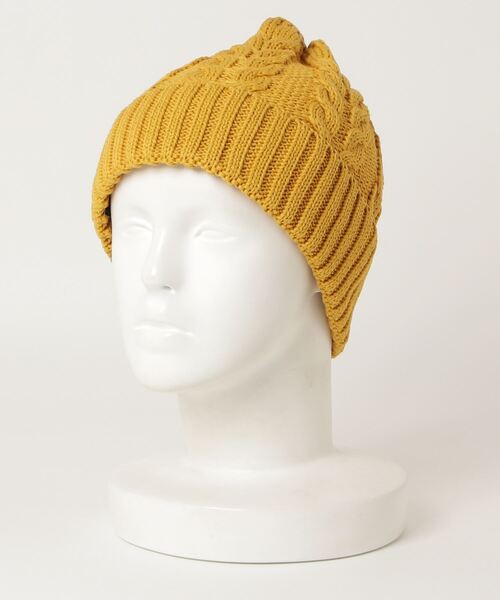jiggys shop（ジギーズショップ）の「コットンニット ケーブル柄ニットワッチキャップ（ニットキャップ/ビーニー・メンズ・マスタード/レッド/ピンク/ホワイト/ブラック/ベージュ/ブルー/ネイビー・FREE）」の12枚目の写真