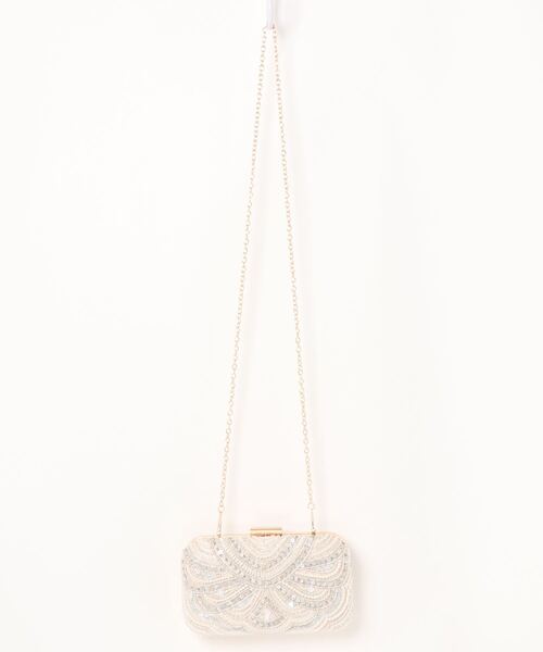 niana（ニアナ）の「2way ビーズ刺繍ボックスクラッチバッグ（クラッチバッグ・レディース・ベージュ/ブラック・FREE）」の19枚目の写真