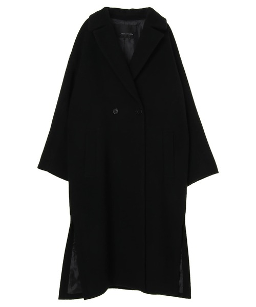 YECCA VECCA（イェッカヴェッカ）の「P.スリットデザインダブルコート＊（チェスターコート・レディース・ブルー/モカ/ライトベージュ/ライム/ブラック・FREE）」の17枚目の写真