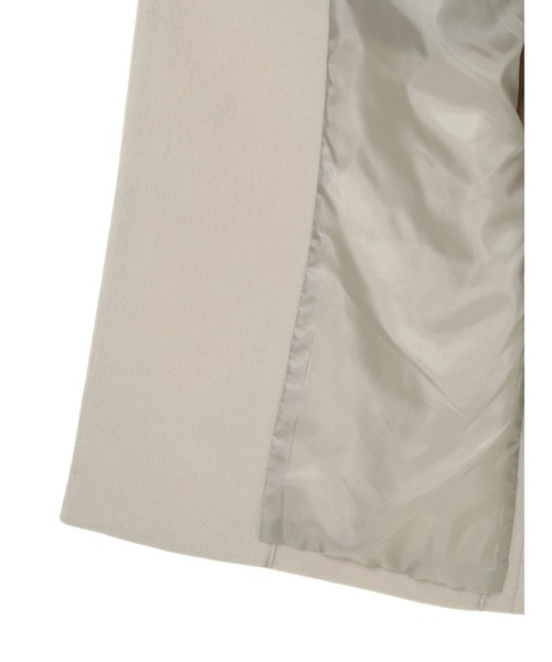 YECCA VECCA（イェッカヴェッカ）の「P.スリットデザインダブルコート＊（チェスターコート・レディース・ブルー/モカ/ライトベージュ/ライム/ブラック・FREE）」の8枚目の写真