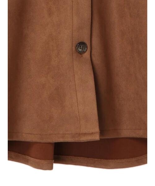 GARAGE OF GOOD CLOTHING（ガレージオブグッドクロージング）の「スエードシャツジャケット＊＊（ブルゾン・レディース・ブラウン/アイボリー・FREE）」の14枚目の写真