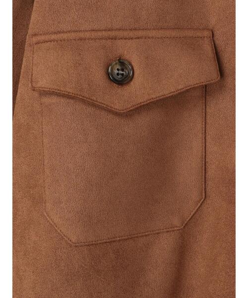 GARAGE OF GOOD CLOTHING（ガレージオブグッドクロージング）の「スエードシャツジャケット＊＊（ブルゾン・レディース・ブラウン/アイボリー・FREE）」の11枚目の写真