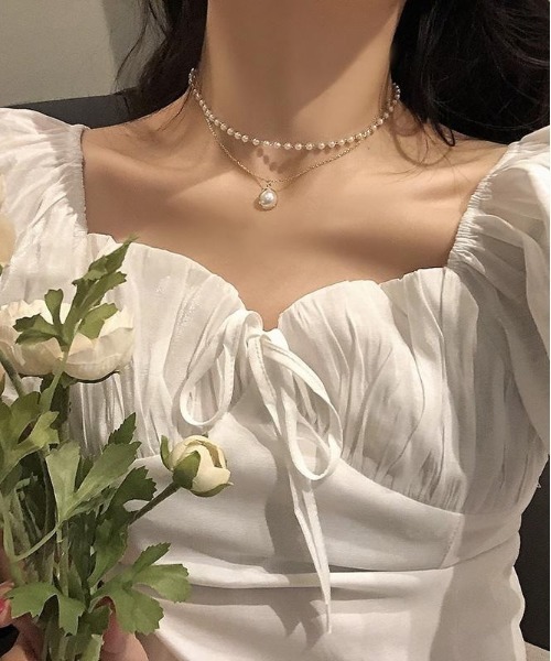 SONA(ソナ)の「SONYUNARA パール2連ネックレス(ネックレス・レディース・シルバー/ゴールド・FREE)」の3枚目の写真