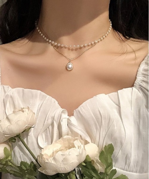 SONA(ソナ)の「SONYUNARA パール2連ネックレス(ネックレス・レディース・シルバー/ゴールド・FREE)」の8枚目の写真