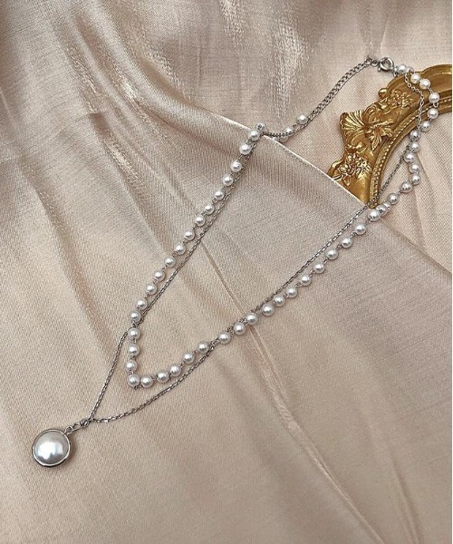 SONA(ソナ)の「SONYUNARA パール2連ネックレス(ネックレス・レディース・シルバー/ゴールド・FREE)」の7枚目の写真
