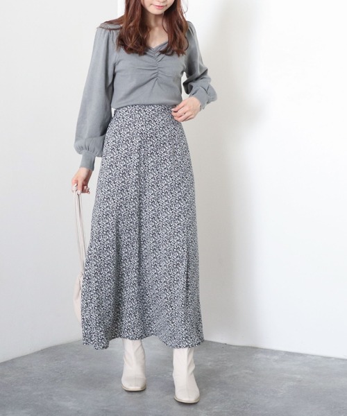 archives(アルシーヴ)の「【web限定item】フロントギャザーニットプルオーバー(ニット/セーター・レディース・ピンクベージュ/グレー/オフホワイト/ブラウン・MEDIUM)」の12枚目の写真