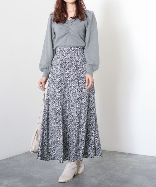 archives(アルシーヴ)の「【web限定item】フロントギャザーニットプルオーバー(ニット/セーター・レディース・ピンクベージュ/グレー/オフホワイト/ブラウン・MEDIUM)」の9枚目の写真