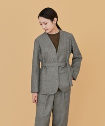 URBAN RESEARCH DOORS | White Label　シルクネップノーカラージャケット(その他アウター)