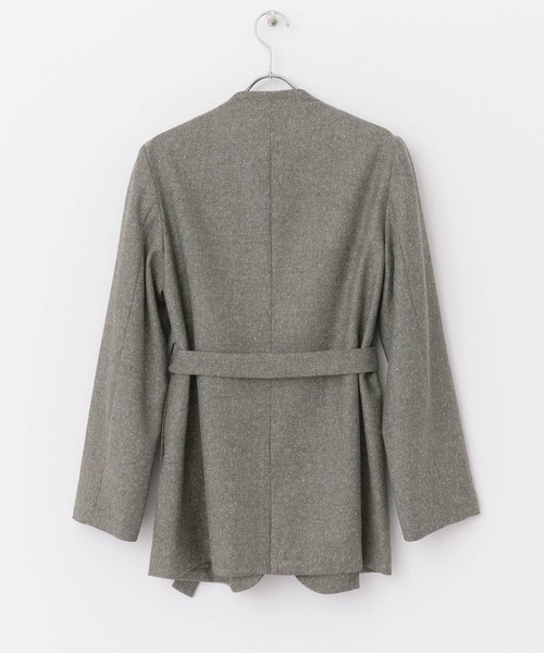 URBAN RESEARCH DOORS（アーバンリサーチドアーズ）の「White Label シルクネップノーカラージャケット（その他アウター・レディース・チャコールグレー/グレー・ONE）」の10枚目の写真
