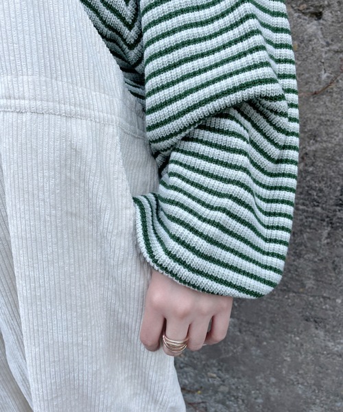 nemne store（ネンネストア）の「ワンコとかけっこするコーデュロイオーバーオール（サロペット/オーバーオール・レディース・アイボリー/グリーン/グレー/ブラウン・SMALL/MEDIUM）」の11枚目の写真