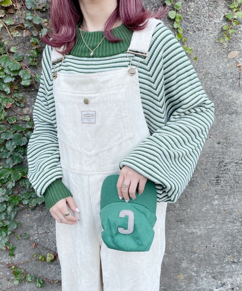 nemne store（ネンネストア）の「ワンコとかけっこするコーデュロイオーバーオール（サロペット/オーバーオール・レディース・アイボリー/グリーン/グレー/ブラウン・SMALL/MEDIUM）」の13枚目の写真