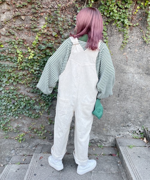 nemne store（ネンネストア）の「ワンコとかけっこするコーデュロイオーバーオール（サロペット/オーバーオール・レディース・アイボリー/グリーン/グレー/ブラウン・SMALL/MEDIUM）」の15枚目の写真