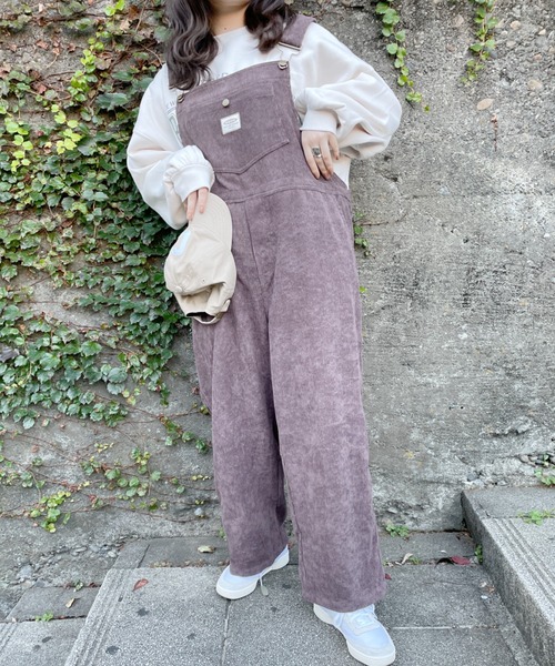 nemne store（ネンネストア）の「ワンコとかけっこするコーデュロイオーバーオール（サロペット/オーバーオール・レディース・アイボリー/グリーン/グレー/ブラウン・SMALL/MEDIUM）」の16枚目の写真