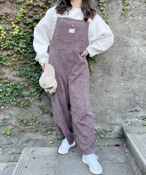 nemne store（ネンネストア）の「ワンコとかけっこするコーデュロイオーバーオール（サロペット/オーバーオール・レディース・アイボリー/グリーン/グレー/ブラウン・SMALL/MEDIUM）」の18枚目の写真