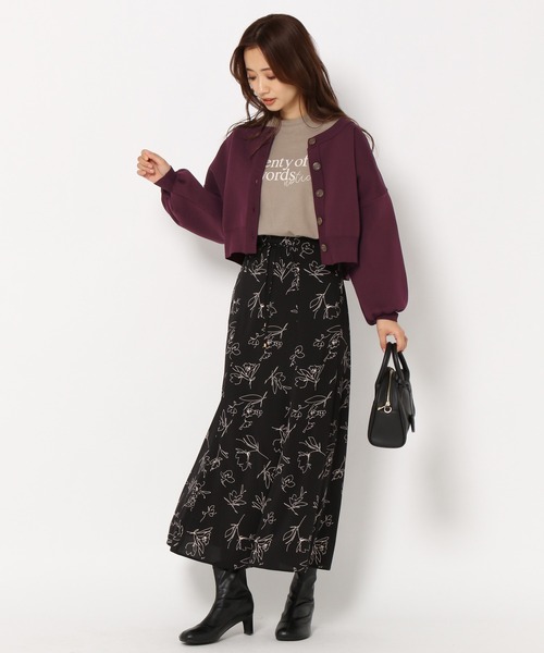 mysty woman(ミスティウーマン)の「刺繍プリントロンT 258223(Tシャツ/カットソー・レディース・ブラウン/オフホワイト/チャコール・FREE)」の7枚目の写真