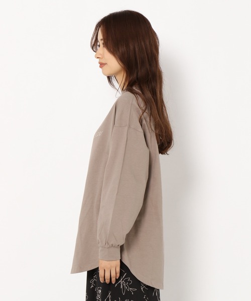 mysty woman(ミスティウーマン)の「刺繍プリントロンT 258223(Tシャツ/カットソー・レディース・ブラウン/オフホワイト/チャコール・FREE)」の11枚目の写真