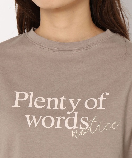 mysty woman(ミスティウーマン)の「刺繍プリントロンT 258223(Tシャツ/カットソー・レディース・ブラウン/オフホワイト/チャコール・FREE)」の13枚目の写真
