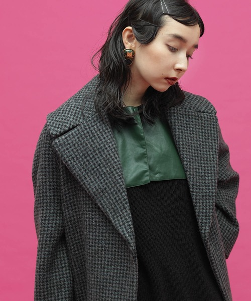 ear PAPILLONNER（イアパピヨネ）の「シープレザー付け襟（付け襟・レディース・ブラック/ダークグリーン・FREE）」の19枚目の写真