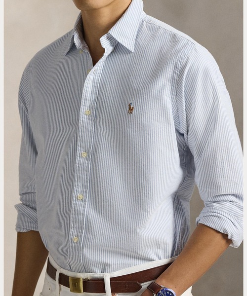 POLO RALPH LAUREN(ポロ ラルフ ローレン)の「クラシック フィット ストライプド オックスフォード シャツ(シャツ/ブラウス・メンズ・ブルー・S/XS/L/XL/M/XXL)」の3枚目の写真