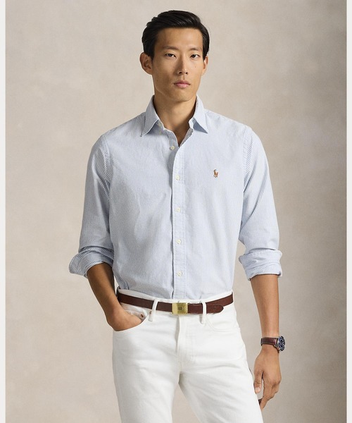 POLO RALPH LAUREN(ポロ ラルフ ローレン)の「クラシック フィット ストライプド オックスフォード シャツ(シャツ/ブラウス・メンズ・ブルー・S/XS/L/XL/M/XXL)」の2枚目の写真