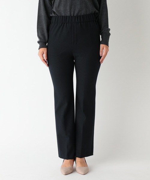 RIVE DROITE（リヴドロワ）の「《2サイズ展開》脚長効果も期待できる一着　ソフト両面起毛リラクシーパンツ（その他パンツ・レディース・グリーン/ネイビー・36/38）」の6枚目の写真