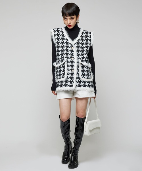 Narcissus（ナルシス）の「【Narcissus WEBSTORE 限定商品】ツイードベストジャケット（その他アウター・レディース・ホワイト/ブラック・FREE）」の3枚目の写真