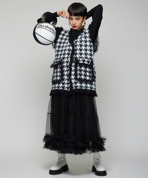 Narcissus（ナルシス）の「【Narcissus WEBSTORE 限定商品】ツイードベストジャケット（その他アウター・レディース・ホワイト/ブラック・FREE）」の6枚目の写真