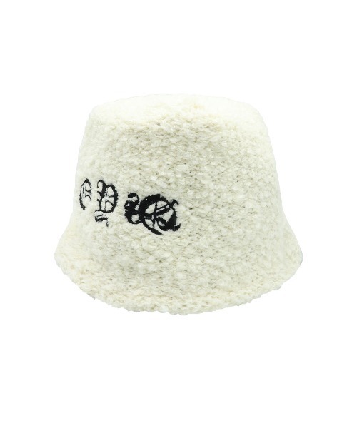 OY（オーワイ）の「『OY/オーワイ』DEVIL LOGO BOUCLE BUCKET HAT/デビルロゴブークレバケットハット（ハット・メンズ・ブラック/アイボリー・FREE）」の12枚目の写真