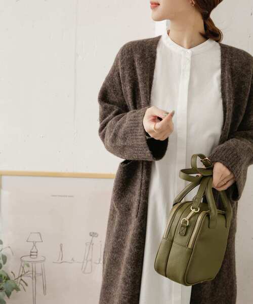 URBAN RESEARCH DOORS（アーバンリサーチドアーズ）の「コットンビエラ微起毛ワンピース（ワンピース・レディース・チャコールグレー/オフホワイト・ONE）」の22枚目の写真