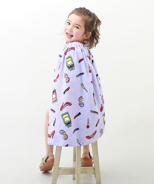 devirock（デビロック）の「ガールズラップタオル 60cm（スイムグッズ・キッズ・ホワイト/オフホワイト/ピンク/ブルー/ラベンダー/ブルー系その他/パープル系その他/パープル系その他2/ピンク系その他・ONE SIZE）」の6枚目の写真