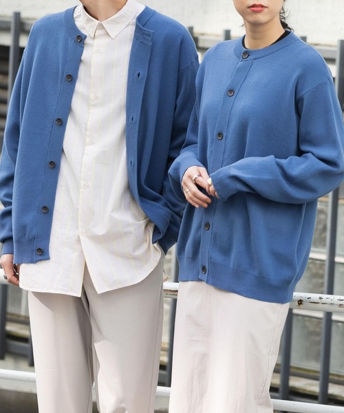 SENSE OF PLACE by URBAN RESEARCH（センスオブプレイスバイアーバンリサーチ）の「『ユニセックス』クルーネックカーディガン（カーディガン/ボレロ・メンズ・ミント/ピンク/レッド/ブラック/ネイビー/ブルー/ナチュラル/ライトブルー/ライトベージュ/グリーン/オレンジ・LARGE/MEDIUM）」の9枚目の写真