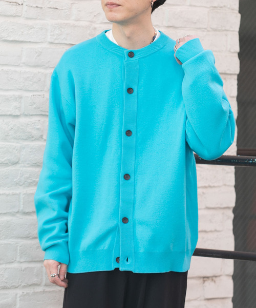 SENSE OF PLACE by URBAN RESEARCH（センスオブプレイスバイアーバンリサーチ）の「『ユニセックス』クルーネックカーディガン（カーディガン/ボレロ・メンズ・ミント/ピンク/レッド/ブラック/ネイビー/ブルー/ナチュラル/ライトブルー/ライトベージュ/グリーン/オレンジ・LARGE/MEDIUM）」の13枚目の写真