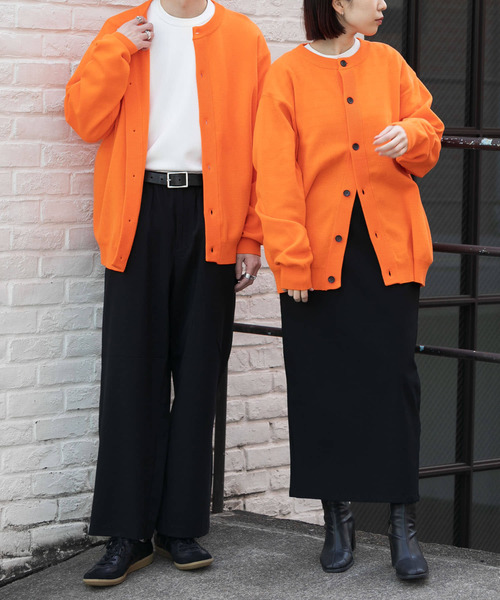 SENSE OF PLACE by URBAN RESEARCH（センスオブプレイスバイアーバンリサーチ）の「『ユニセックス』クルーネックカーディガン（カーディガン/ボレロ・メンズ・ミント/ピンク/レッド/ブラック/ネイビー/ブルー/ナチュラル/ライトブルー/ライトベージュ/グリーン/オレンジ・LARGE/MEDIUM）」の14枚目の写真