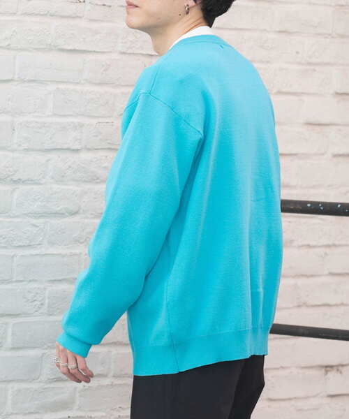 SENSE OF PLACE by URBAN RESEARCH（センスオブプレイスバイアーバンリサーチ）の「『ユニセックス』クルーネックカーディガン（カーディガン/ボレロ・メンズ・ミント/ピンク/レッド/ブラック/ネイビー/ブルー/ナチュラル/ライトブルー/ライトベージュ/グリーン/オレンジ・LARGE/MEDIUM）」の15枚目の写真