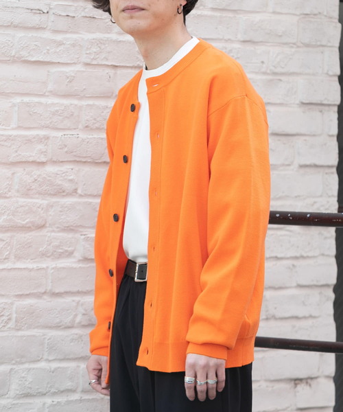 SENSE OF PLACE by URBAN RESEARCH（センスオブプレイスバイアーバンリサーチ）の「『ユニセックス』クルーネックカーディガン（カーディガン/ボレロ・メンズ・ミント/ピンク/レッド/ブラック/ネイビー/ブルー/ナチュラル/ライトブルー/ライトベージュ/グリーン/オレンジ・LARGE/MEDIUM）」の16枚目の写真