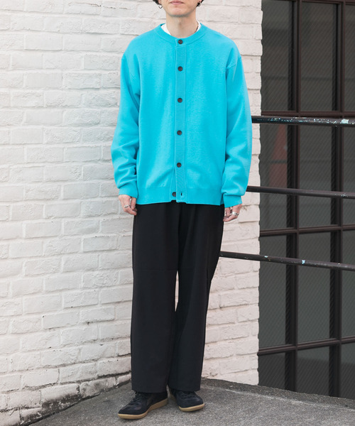 SENSE OF PLACE by URBAN RESEARCH（センスオブプレイスバイアーバンリサーチ）の「『ユニセックス』クルーネックカーディガン（カーディガン/ボレロ・メンズ・ミント/ピンク/レッド/ブラック/ネイビー/ブルー/ナチュラル/ライトブルー/ライトベージュ/グリーン/オレンジ・LARGE/MEDIUM）」の17枚目の写真