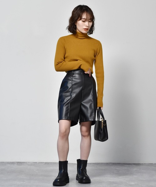 RETRO GIRL（レトロガール）の「タックショートパンツ（その他パンツ・レディース・アイボリー/ブラック/ダークブラウン/イエロー/ライトグリーン・FREE）」の13枚目の写真