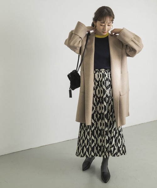 URBAN RESEARCH(アーバンリサーチ)の「ジオメトリックプリーツスカート(スカート・レディース・ブラック/ブラウン・FREE)」の11枚目の写真