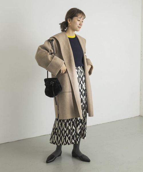 URBAN RESEARCH(アーバンリサーチ)の「ジオメトリックプリーツスカート(スカート・レディース・ブラック/ブラウン・FREE)」の15枚目の写真