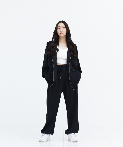 17HR（セブンティーンアワーズ）の「ロゴスウェットパンツ【セットアップ可】（スウェットパンツ・レディース・ライトグレー/ブラック・FREE）」の9枚目の写真