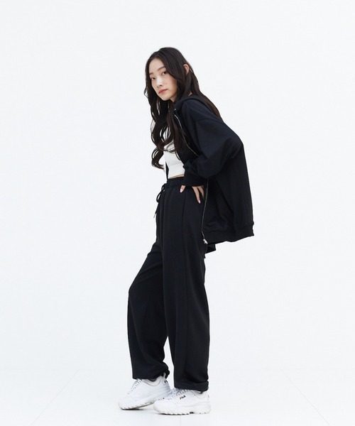 17HR（セブンティーンアワーズ）の「ロゴスウェットパンツ【セットアップ可】（スウェットパンツ・レディース・ライトグレー/ブラック・FREE）」の11枚目の写真