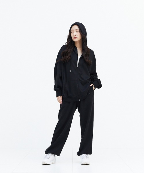 17HR（セブンティーンアワーズ）の「ロゴスウェットパンツ【セットアップ可】（スウェットパンツ・レディース・ライトグレー/ブラック・FREE）」の14枚目の写真