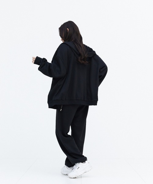 17HR（セブンティーンアワーズ）の「ロゴスウェットパンツ【セットアップ可】（スウェットパンツ・レディース・ライトグレー/ブラック・FREE）」の12枚目の写真